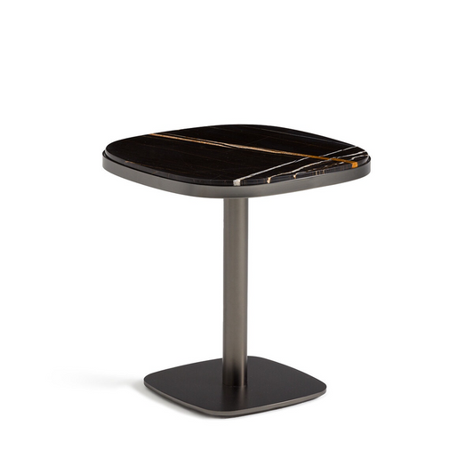 Lixfeld Brown Marble Pedestal Table